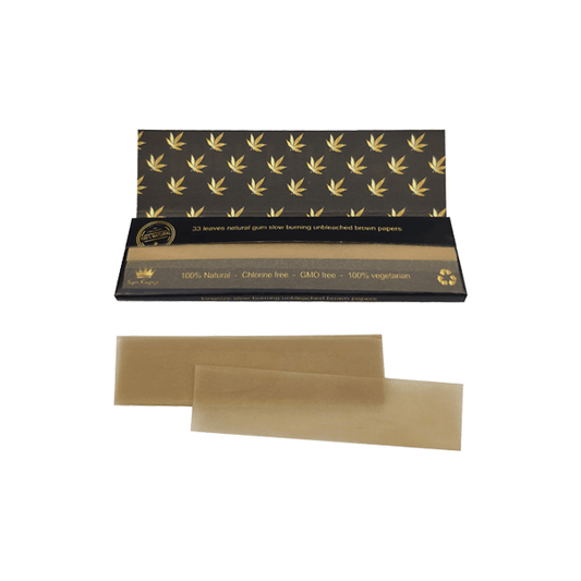 33 Alien Puff Black & Gold Super King Size Unbleached Brown Rolling Papers ( HP2104AP ) - Online Vape Shop