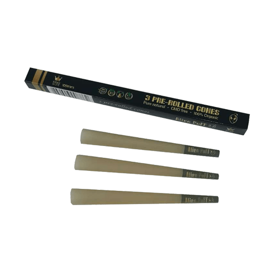75 Alien Puff Black & Gold King Size Pre-Rolled Cones ( HP142 ) - Online Vape Shop