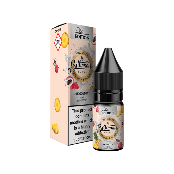 20mg Billionaire Juice Platinum Edition 10ml Nic Salts (50VG/50PG) - Online Vape Shop