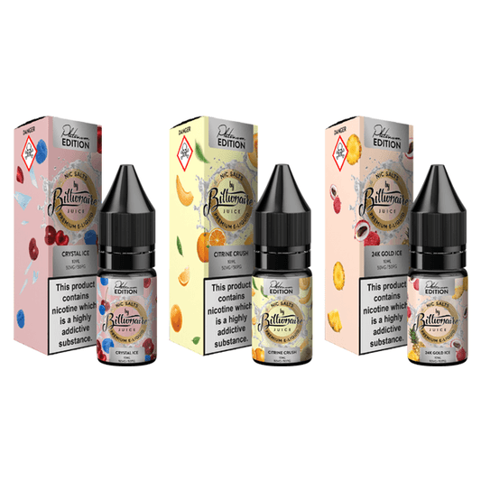 20mg Billionaire Juice Platinum Edition 10ml Nic Salts (50VG/50PG) - Online Vape Shop
