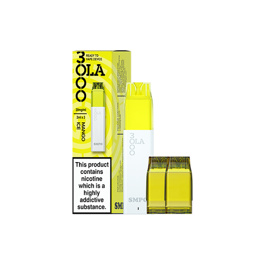 Kit de vape à dosettes préremplies SMPO Ola 3000 20 mg - 2 ml (paquet de 3)