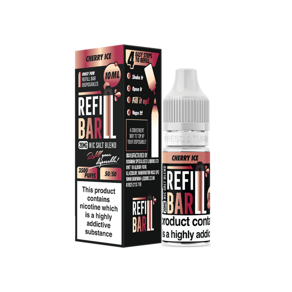 Recharge 20 mg de sels de barre 10 ml de sels de nicotine (50VG/50PG)