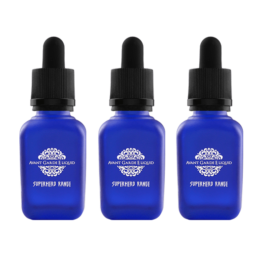 0mg Avant Garde E-liquid Superhero Range Range Glass Shortfill 30ml (Various VG/PG) - Online Vape Shop