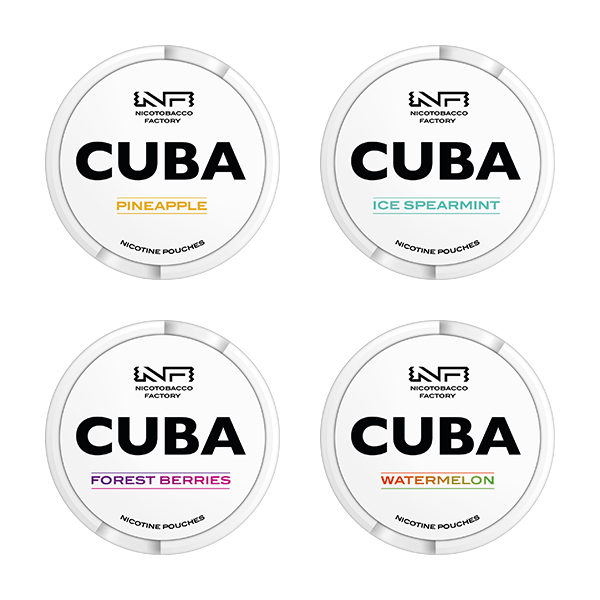 16mg CUBA White Nicotine Pouches - 25 Pouches - Online Vape Shop
