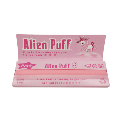 50 Alien Puff 1 1/4 Size Pink Rolling Papers - Online Vape Shop