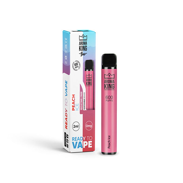 Dispositif jetable de Vape de la barre 600 de 0mg Aroma King 600 bouffées