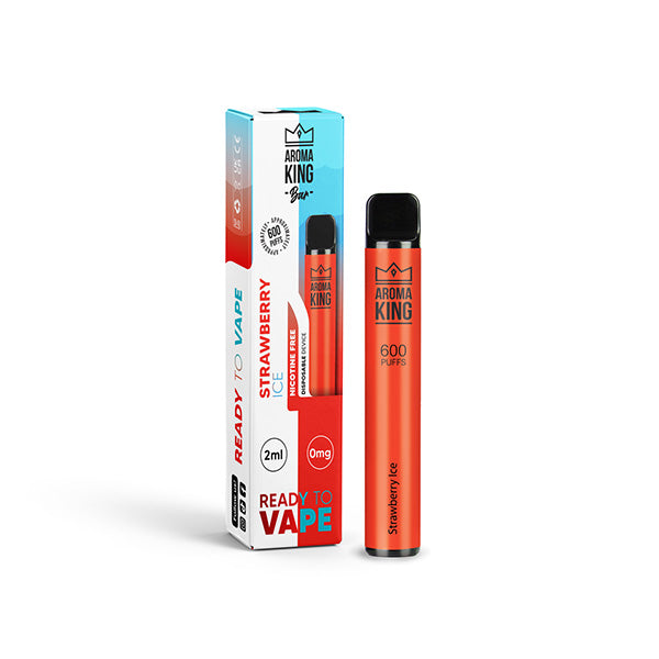 Dispositif jetable de Vape de la barre 600 de 0mg Aroma King 600 bouffées