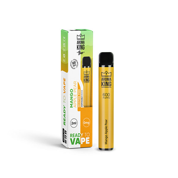 Dispositif jetable de Vape de la barre 600 de 0mg Aroma King 600 bouffées