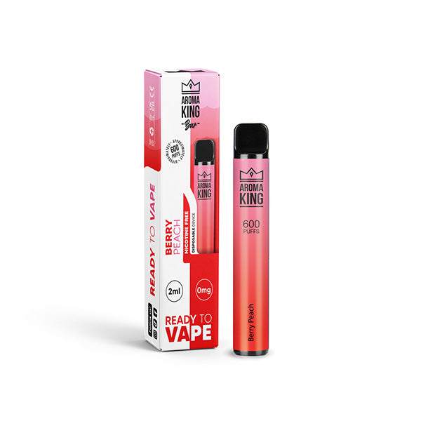 Dispositif jetable de Vape de la barre 600 de 0mg Aroma King 600 bouffées