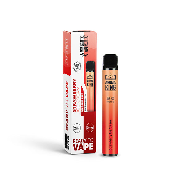 Dispositif jetable de Vape de la barre 600 de 0mg Aroma King 600 bouffées