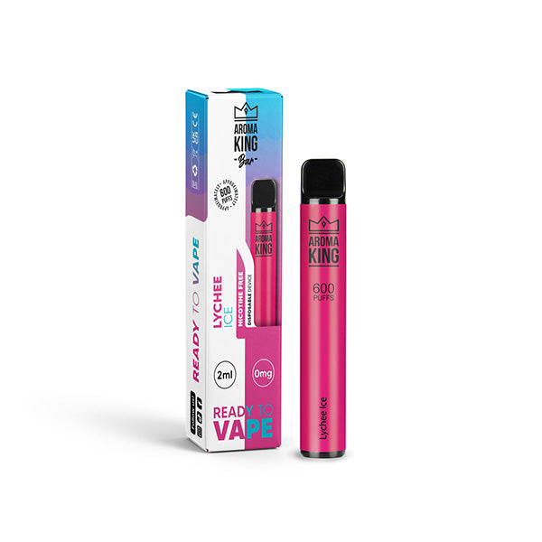 Dispositif jetable de Vape de la barre 600 de 0mg Aroma King 600 bouffées