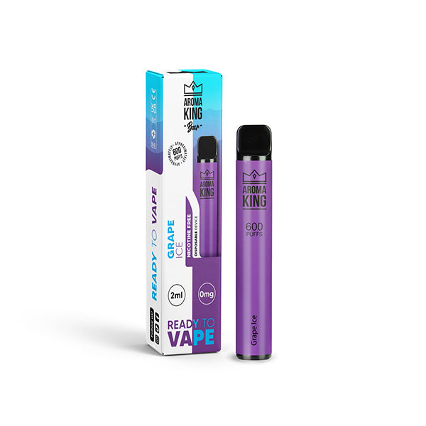Dispositif jetable de Vape de la barre 600 de 0mg Aroma King 600 bouffées