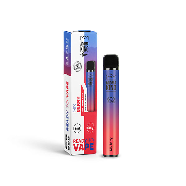 Dispositif jetable de Vape de la barre 600 de 0mg Aroma King 600 bouffées