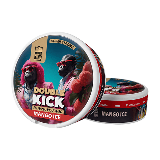 50mg Aroma King Double Kick NoNic Pouches - 25 Pouches - Online Vape Shop