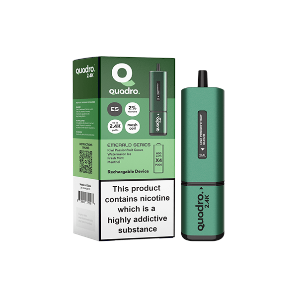 20mg Quadro 2.4K Pod Vape Kit 2400 Puffs - Online Vape Shop