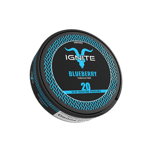 20mg Ignite Blueberry Slim Nicotine Pouches - 20 Pouches - Online Vape Shop