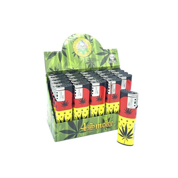 25 x 4Smoke Wind-Proof Printed Lighters - 218WE - Online Vape Shop