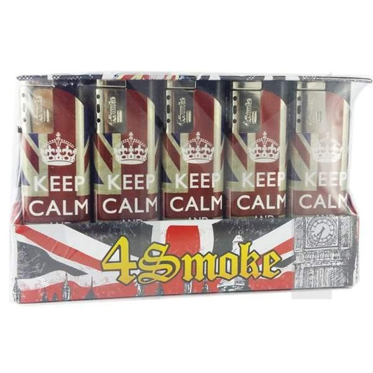 25 x 4Smoke Wind-Proof Printed Lighters - 218WE - Online Vape Shop