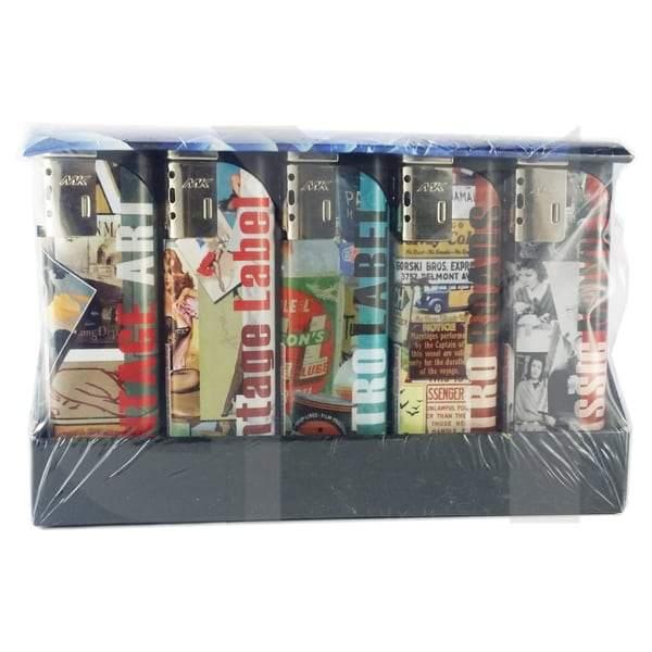 25 x 4Smoke Wind-Proof Printed Lighters - 218WE - Online Vape Shop