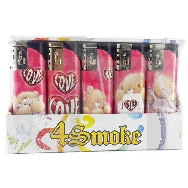 25 x 4Smoke Wind-Proof Printed Lighters - 218WE - Online Vape Shop