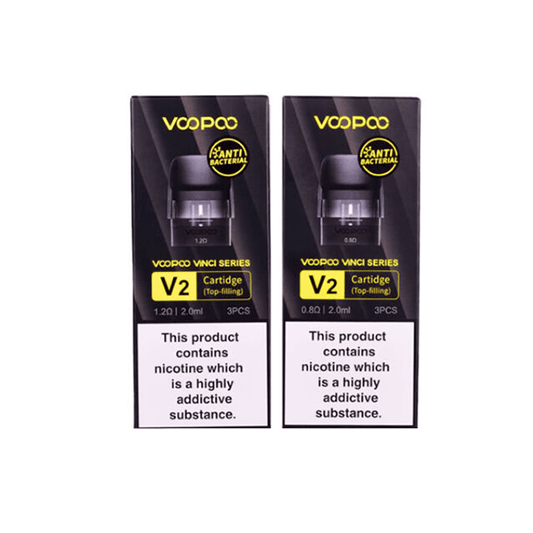VooPoo Vinci V2 Replacement Cartridge Pods 0.8Ω/1.2Ω - 3Pcs - Online Vape Shop