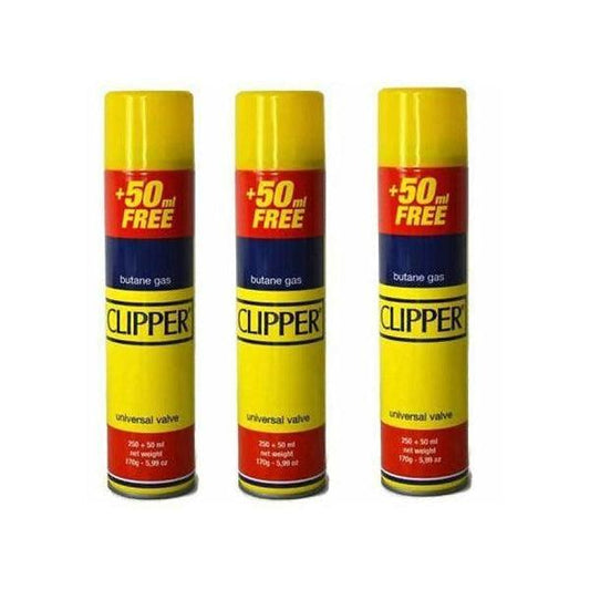 Clipper 300ml Butane Gas With Adapter Cap -Full pack - Online Vape Shop