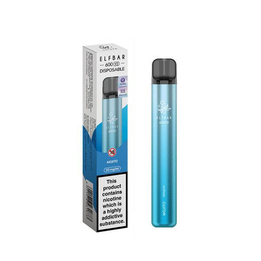 20mg ELF Bar 600 V2 Disposable Vaping Device 600 Puffs - Online Vape Shop