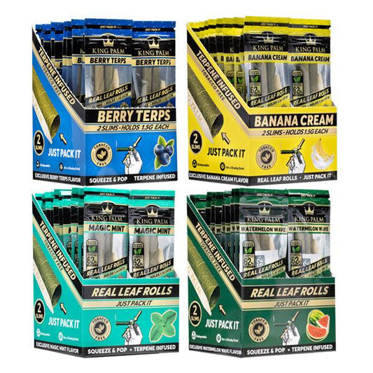 20 King Palm Flavoured Slim 1.5G Rolls - Display Pack - Online Vape Shop
