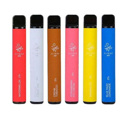 20mg ELF Bar Disposable Vape Pod 600 Puffs - Online Vape Shop