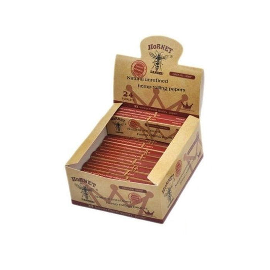 24 Hornet Brown Organic King Size Rolling Papers + Tips - Online Vape Shop