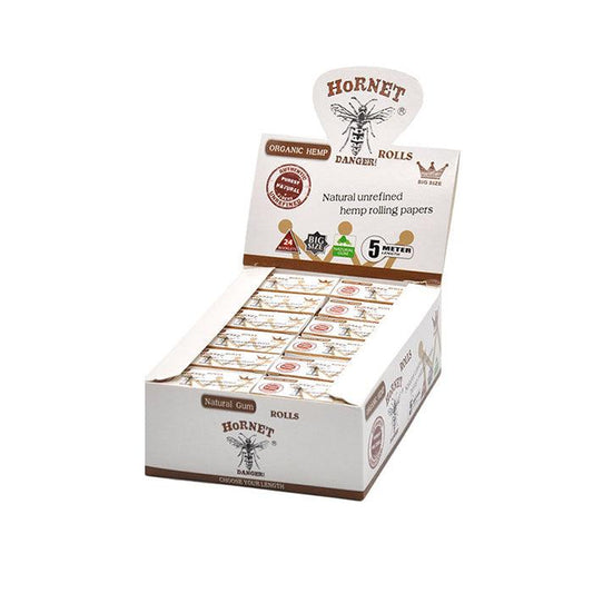 24 Hornet Natural Organic Hemp Papers 5 meter Roll - Online Vape Shop