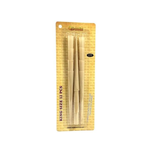 4Smoke King Size 12 piece Organic Brown Pre-rolled Rolling Paper - Online Vape Shop