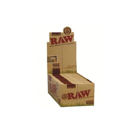 50 Raw Single Wide Organic Hemp Rolling Papers - Online Vape Shop
