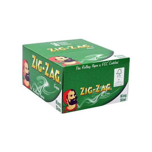50 Zig-Zag Green King Size Rolling Papers - Online Vape Shop