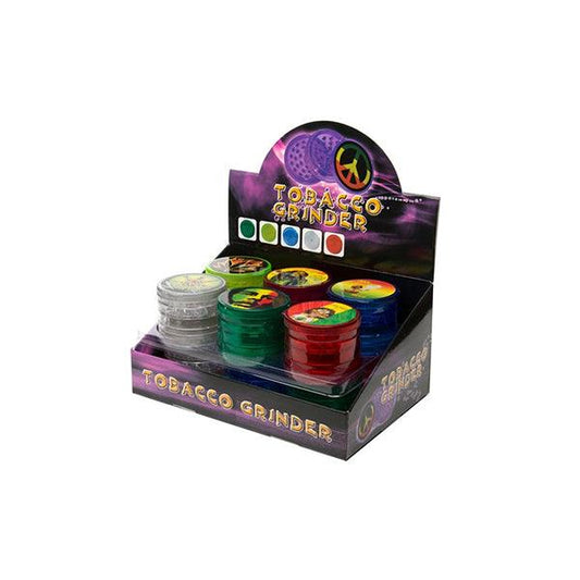 12 x 5 Parts Assorted Designs Plastic Grinder - HX224-1 - Online Vape Shop
