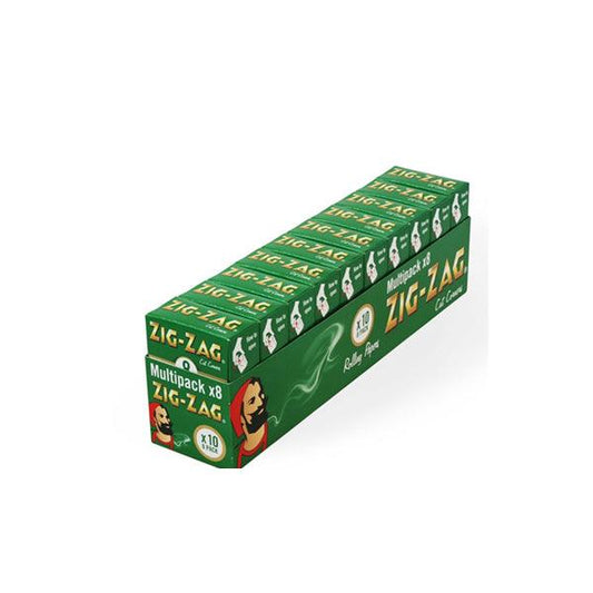 8 Booklet Zig-Zag Green Regular Rolling Papers - Pack Of 10 - Online Vape Shop