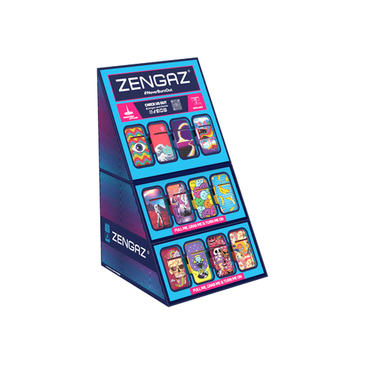 Zengaz Cube ZL-13 Wing Jet (UK-S2) - Jet Flame Lighters Bundle + 48 Lighters with Cube display stand - Online Vape Shop
