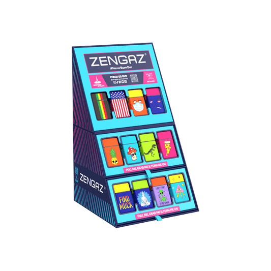 Zengaz Cube ZL-30 Chip Set (EU-S2) - Jet Flame Lighters Bundle + 48 Lighters with Cube display stand - Online Vape Shop
