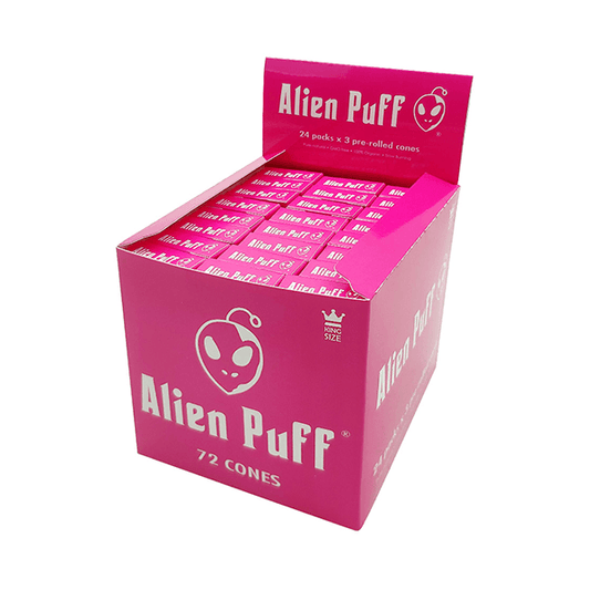 Alien Puff Hot Pink King size Cones 24 Packs (HP184) - Online Vape Shop