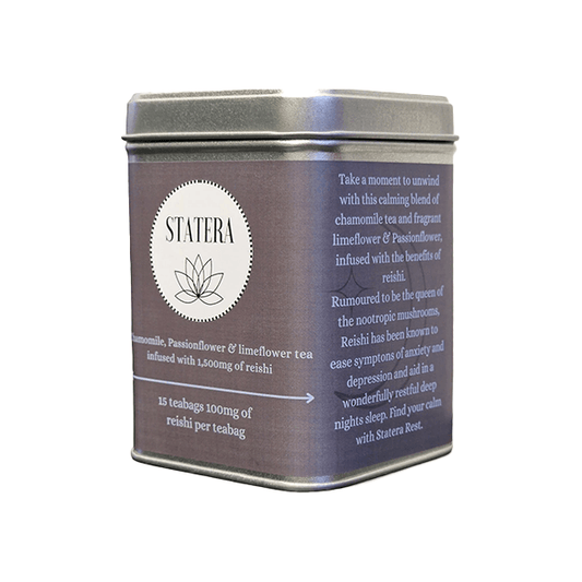 Statera 1500mg Reishi 'Rest' Tea - 15 Biodegradable Vegan Tea Bags - Online Vape Shop