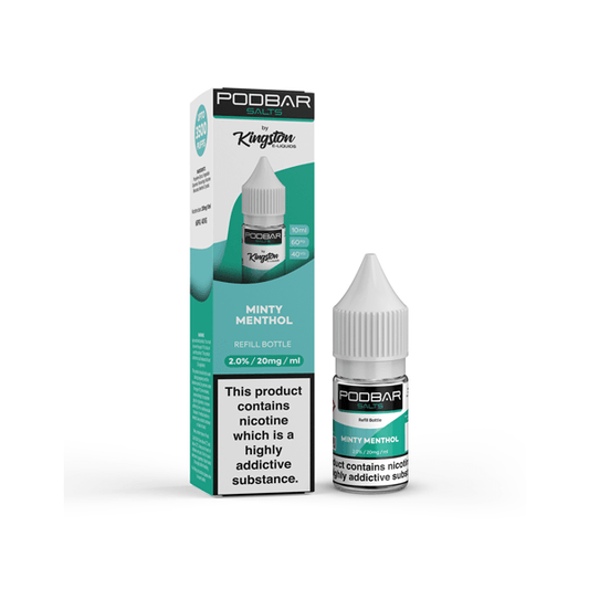 20mg Podbar Salts by Kingston 10ml Refill Nic Salts (60VG/40PG) - Online Vape Shop