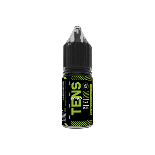 18mg Tens 50/50 10ml (50VG/50PG) - (Full Box) Pack Of 10 - Online Vape Shop