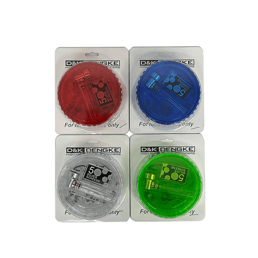 D&K 3 Parts 2 In 1 Plastic Grinder Glass Pipe Included (Various Colours) - DK4036AD-3 - Online Vape Shop