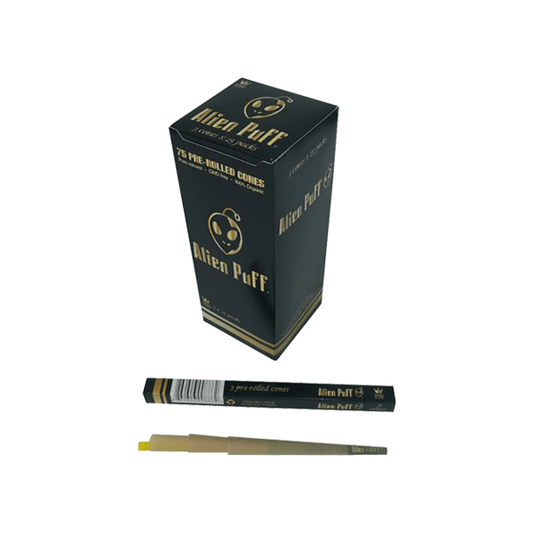 75 Alien Puff Black & Gold King Size Pre-Rolled Cones ( HP142 ) - Online Vape Shop