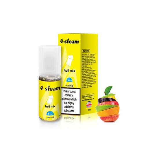 A-Steam Fruit Flavours 12MG 10ML (50VG/50PG) - Online Vape Shop