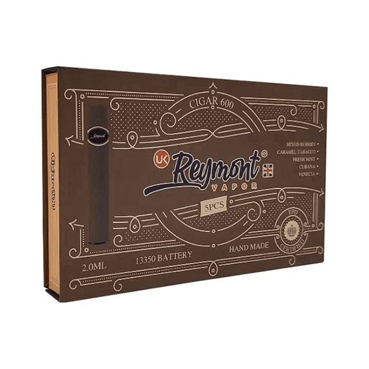 20mg Reymont Cigars 600 Disposable Gift Box 5 pack - 3000 Puffs - Online Vape Shop