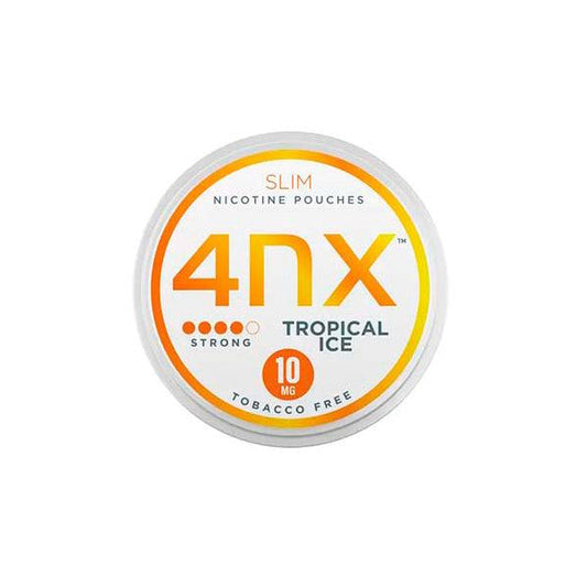 4NX 10mg Tropical Ice Slim Nicotine Pouches 20 Pouches - Online Vape Shop