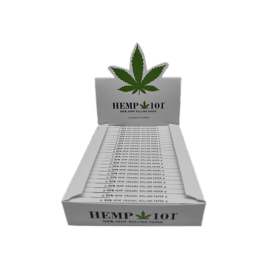 Hemp 101 King Size 100% Hemp Slim Rolling Papers Classic White - Online Vape Shop