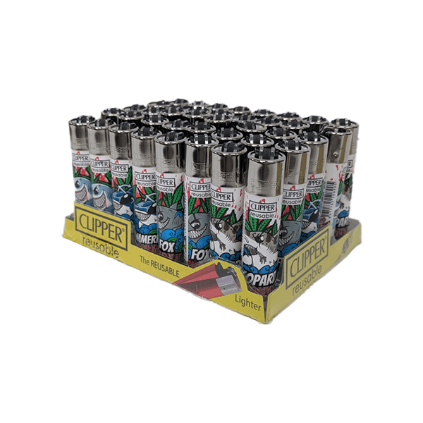 40 Clipper Classic Large Flint Shark Weed - CL3C1562UK - Online Vape Shop