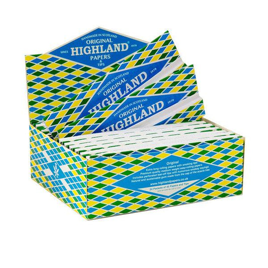 24 Highland Double Decadence King Size Rolling Papers & Tips - Online Vape Shop